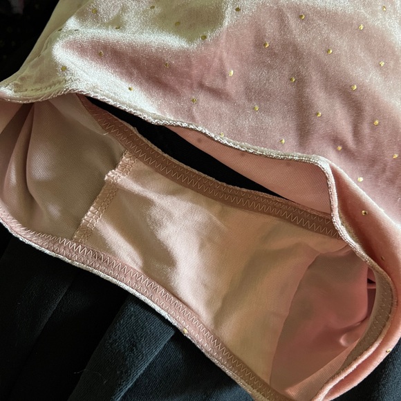 Free people combo blush panty velvet with gold polka dots - Picture 6 of 7